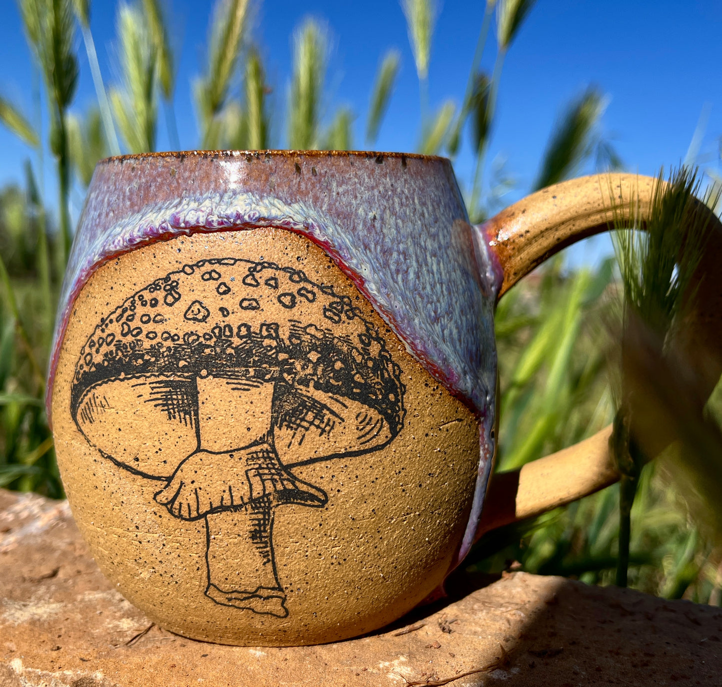 Lavender Mist Mushroom Mug