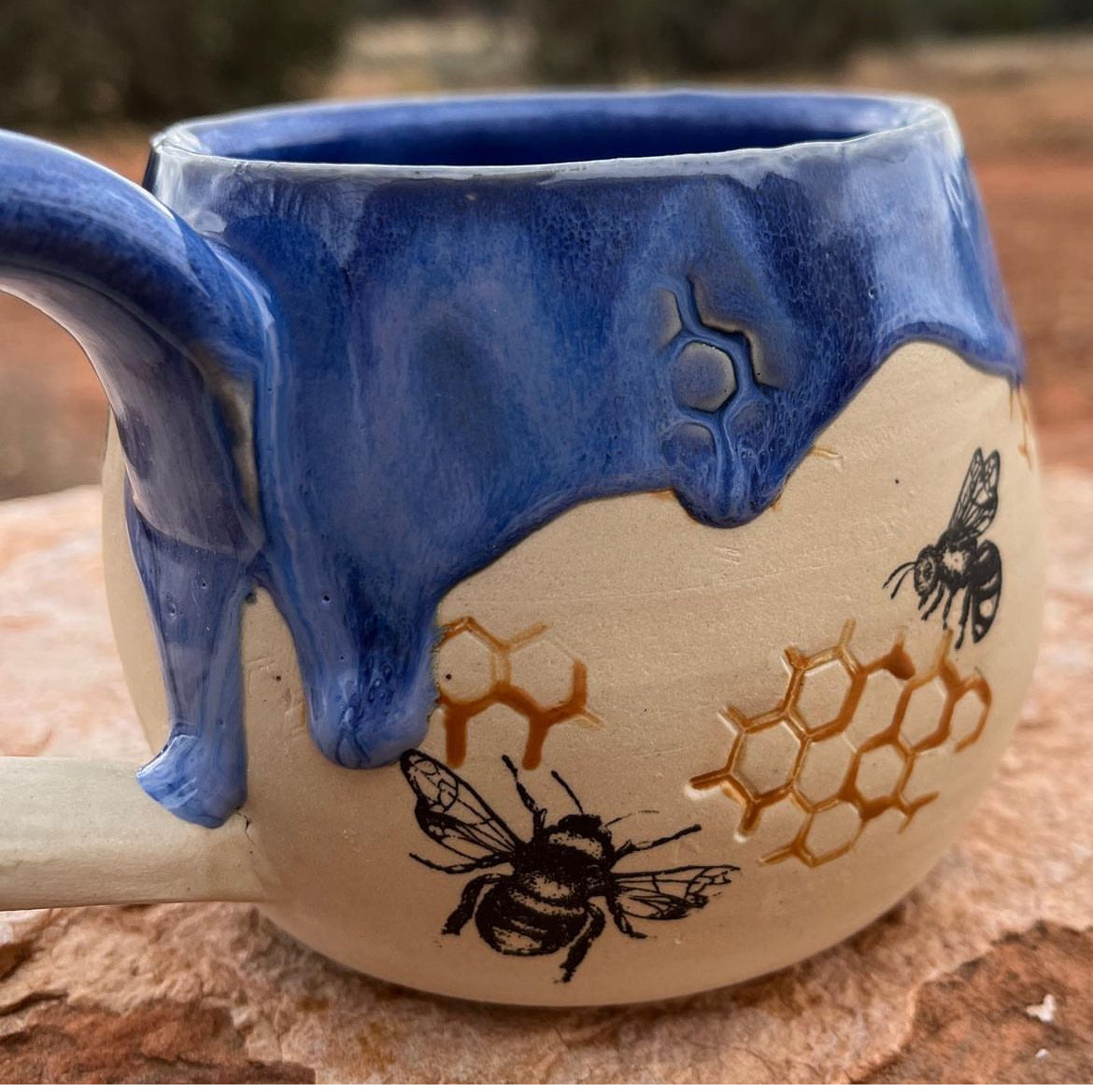 Indigo Bee Mug