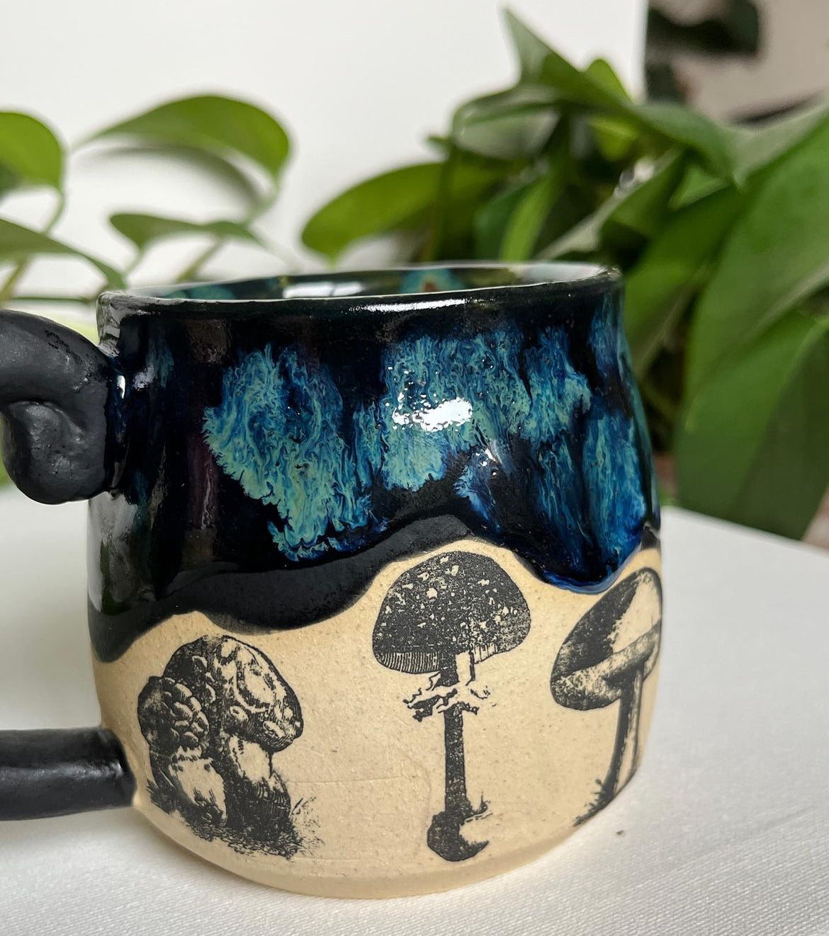 Black Moss mushroom Mug