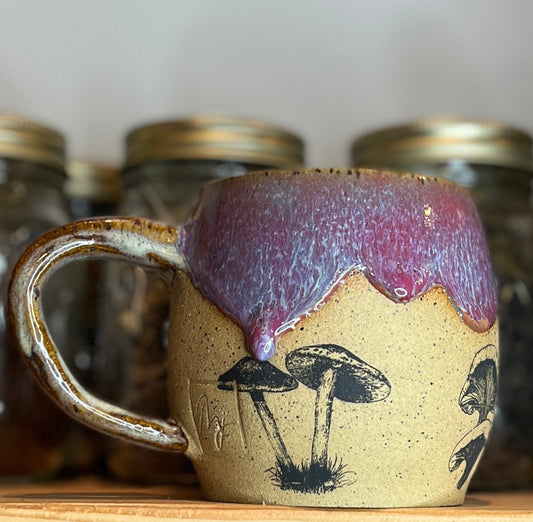 Raspberry Mist Mushroom Mug (18oz)