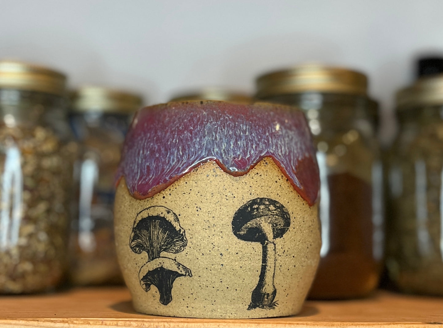 Raspberry Mist Mushroom Mug (18oz)