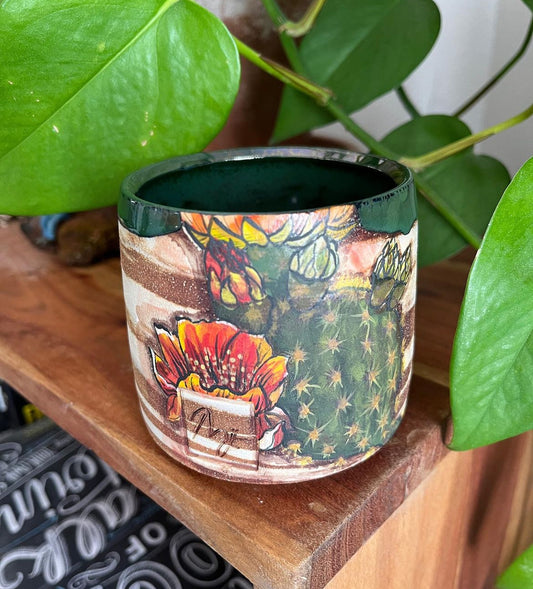 Orange Cactus Tumbler