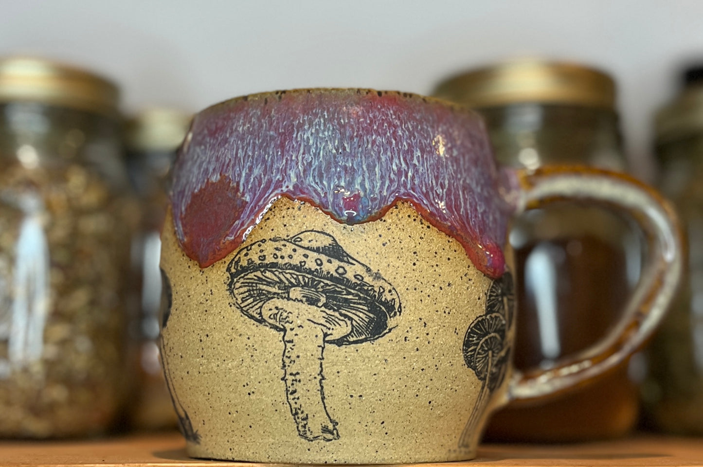 Raspberry Mist Mushroom Mug (18oz)