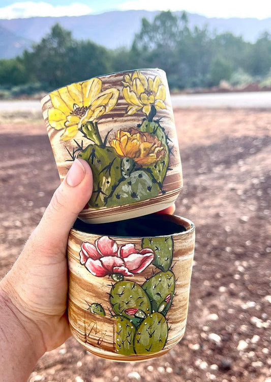 Cactus Flower Tumbler Set (2)